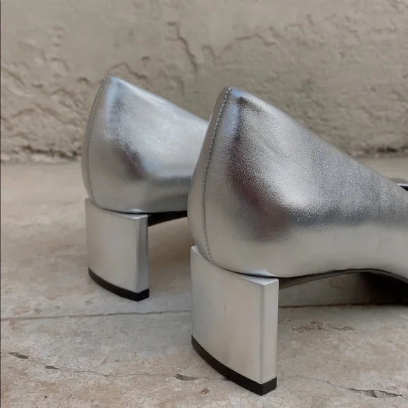 Zara New Metallic Mule Heels - Picture 12 of 16